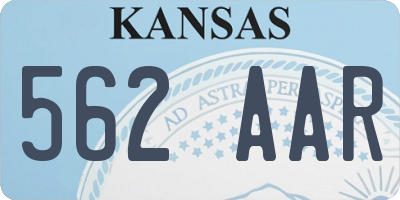 KS license plate 562AAR