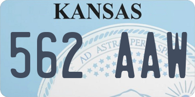 KS license plate 562AAW
