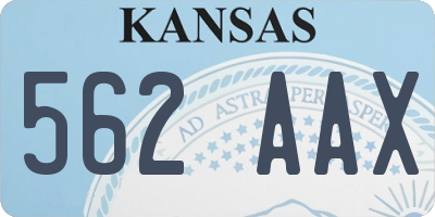 KS license plate 562AAX