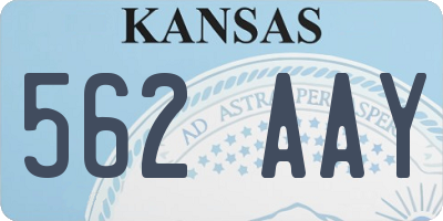 KS license plate 562AAY