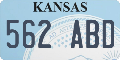 KS license plate 562ABD