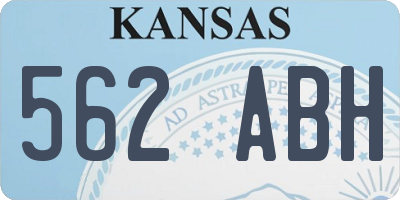 KS license plate 562ABH