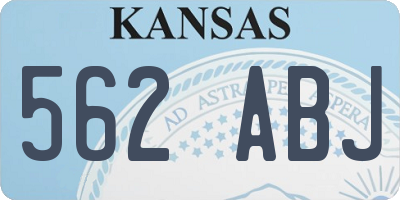 KS license plate 562ABJ