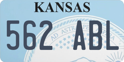 KS license plate 562ABL