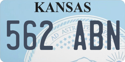 KS license plate 562ABN