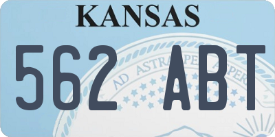KS license plate 562ABT