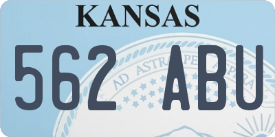 KS license plate 562ABU