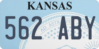 KS license plate 562ABY