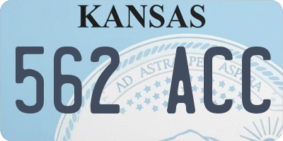 KS license plate 562ACC