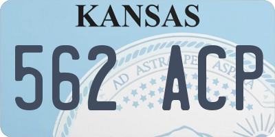 KS license plate 562ACP