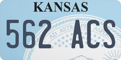 KS license plate 562ACS