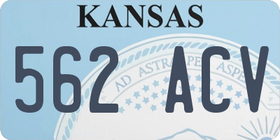KS license plate 562ACV