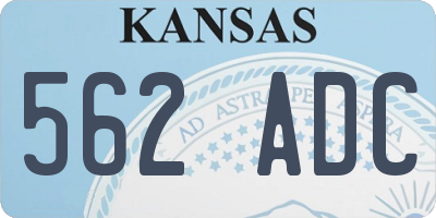 KS license plate 562ADC