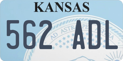 KS license plate 562ADL