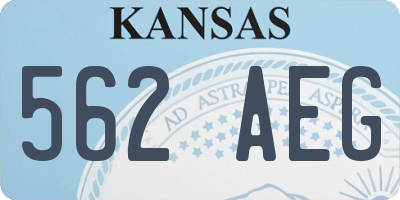 KS license plate 562AEG