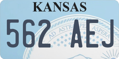 KS license plate 562AEJ