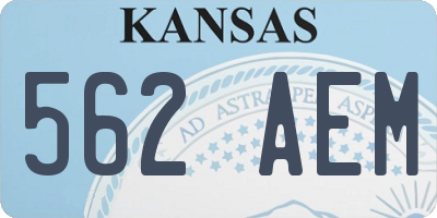KS license plate 562AEM