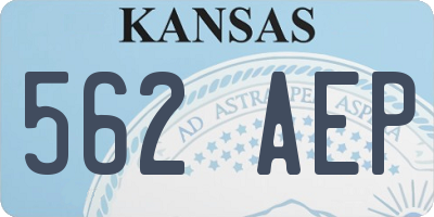 KS license plate 562AEP