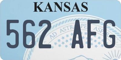 KS license plate 562AFG
