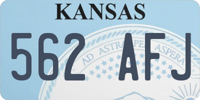 KS license plate 562AFJ