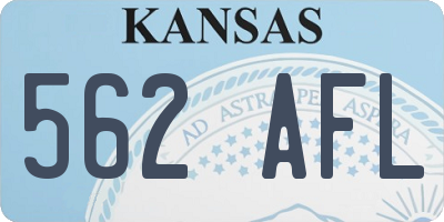 KS license plate 562AFL