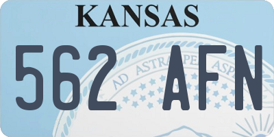 KS license plate 562AFN