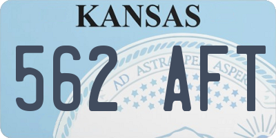 KS license plate 562AFT