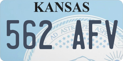 KS license plate 562AFV