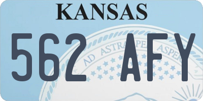 KS license plate 562AFY