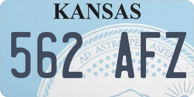 KS license plate 562AFZ
