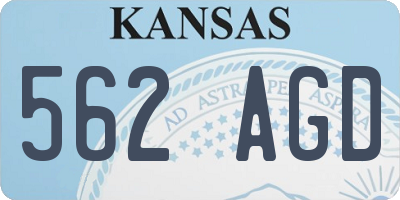 KS license plate 562AGD