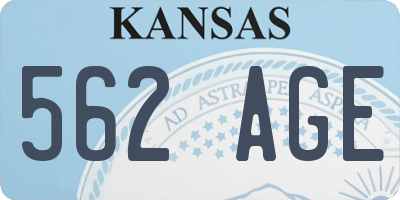 KS license plate 562AGE