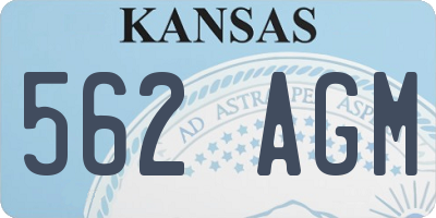 KS license plate 562AGM