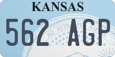 KS license plate 562AGP