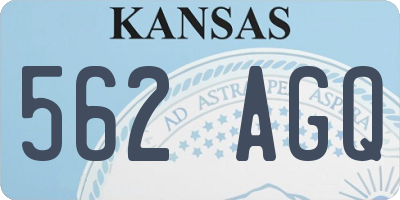 KS license plate 562AGQ