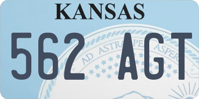 KS license plate 562AGT
