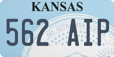 KS license plate 562AIP