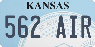 KS license plate 562AIR