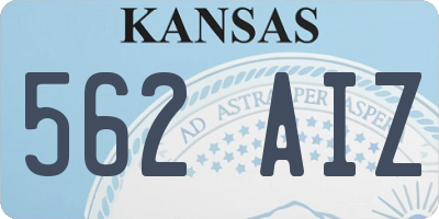 KS license plate 562AIZ