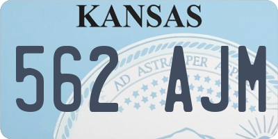 KS license plate 562AJM