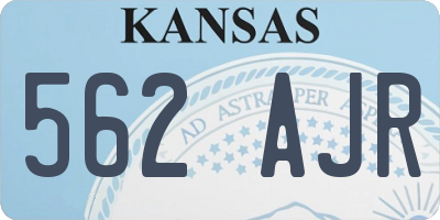 KS license plate 562AJR