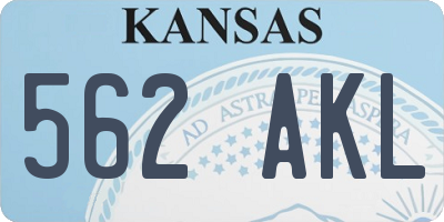 KS license plate 562AKL