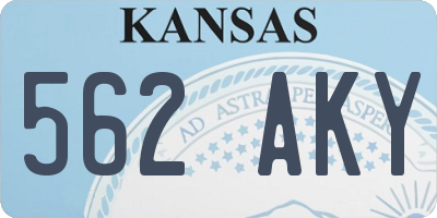 KS license plate 562AKY