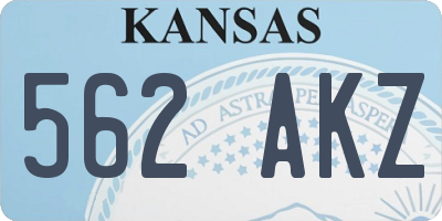KS license plate 562AKZ