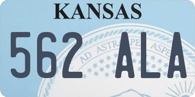 KS license plate 562ALA