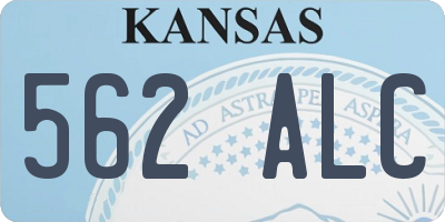 KS license plate 562ALC