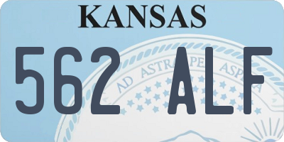 KS license plate 562ALF