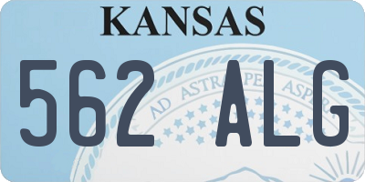 KS license plate 562ALG