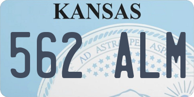KS license plate 562ALM