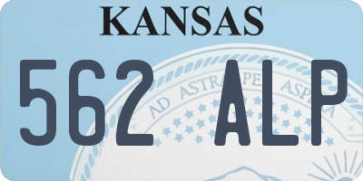 KS license plate 562ALP